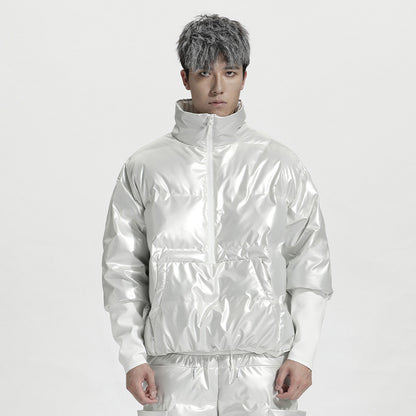 Cropped Length Warrior Padded Jackets With Windproof For men