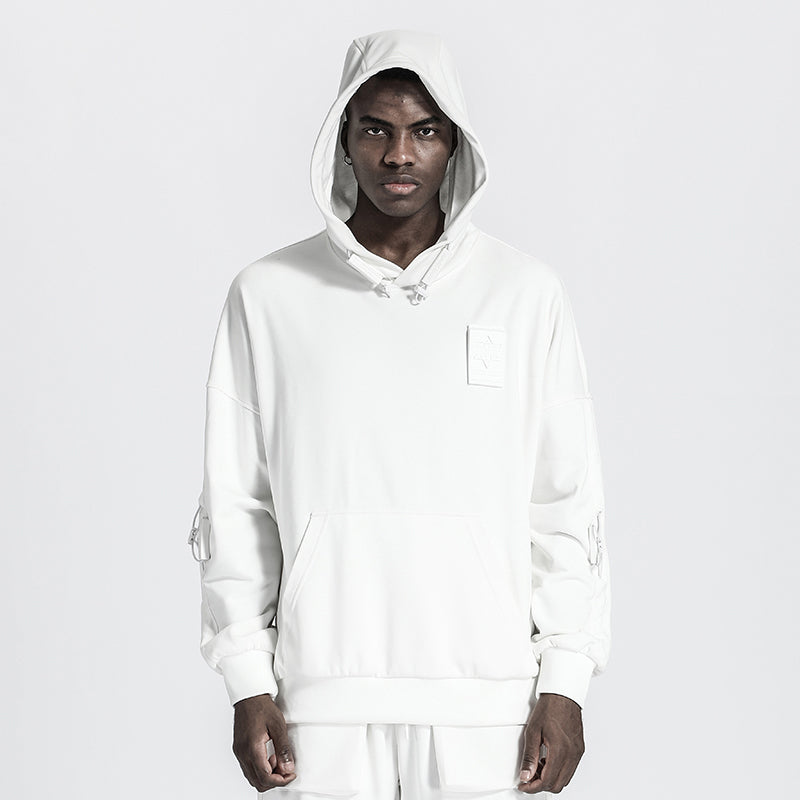 Patchwork panel Warrior Hoodies & Sweatshirts With Adjustable Drawstring For men
