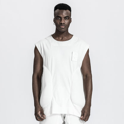 Patchwork panel Warrior Tank Tops (Sleeveless Tops) With Durable Ripstop For men