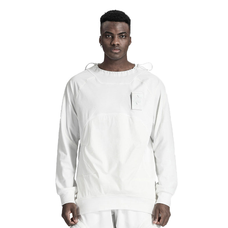 Patchwork panel T-Shirts With Durable Ripstop For men
