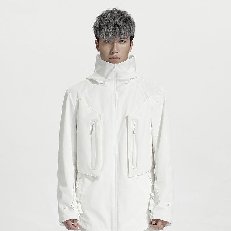 Longline Warrior Windbreakers With Magnetic Buckles For men