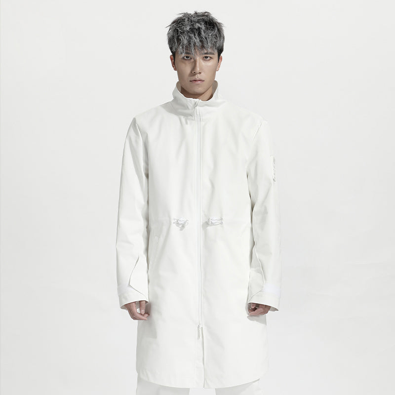 Longline Warrior Coats With Two-Way Zipper For men