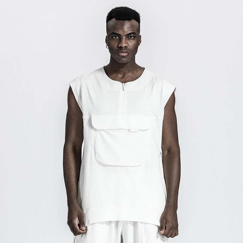 Patchwork panel Warrior Tank Tops (Sleeveless Tops) With Durable Ripstop For men
