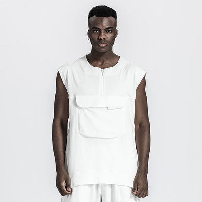 Patchwork panel Warrior Tank Tops (Sleeveless Tops) With Durable Ripstop For men