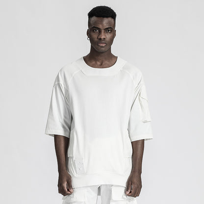 Patchwork panel Warrior T-Shirts With Durable Ripstop For men