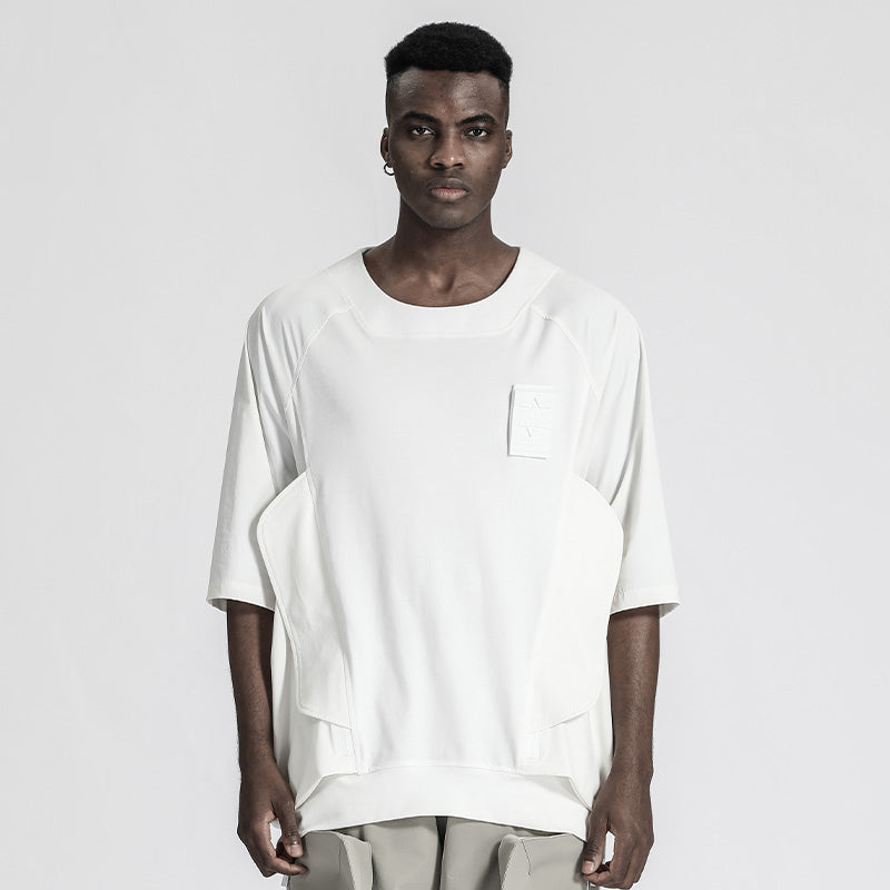 Patchwork panel Warrior T-Shirts With Durable Ripstop For men