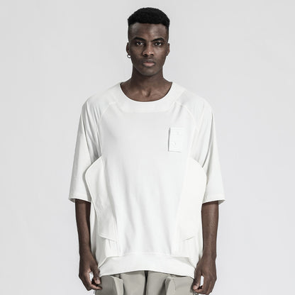 Patchwork panel Warrior T-Shirts With Durable Ripstop For men